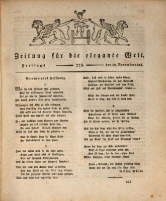 Zeitung für die elegante Welt Freitag 12. November 1824