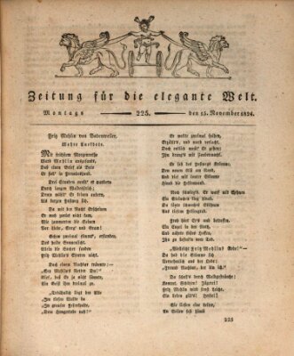 Zeitung für die elegante Welt Montag 15. November 1824