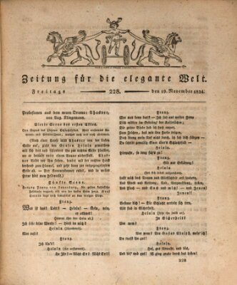 Zeitung für die elegante Welt Freitag 19. November 1824