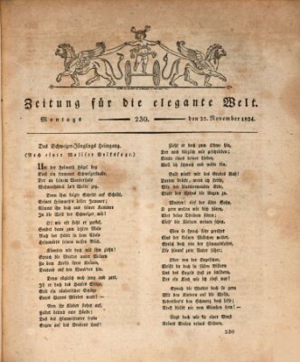 Zeitung für die elegante Welt Montag 22. November 1824