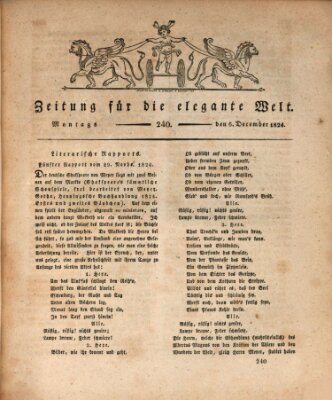 Zeitung für die elegante Welt Montag 6. Dezember 1824