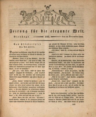 Zeitung für die elegante Welt Dienstag 14. Dezember 1824