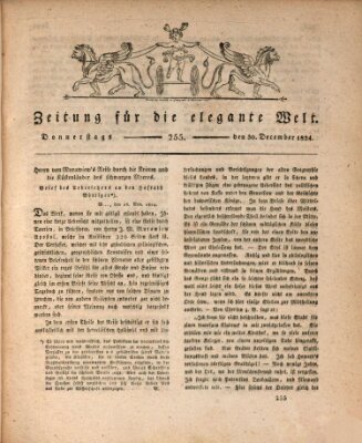 Zeitung für die elegante Welt Donnerstag 30. Dezember 1824