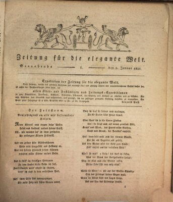 Zeitung für die elegante Welt Samstag 1. Januar 1825