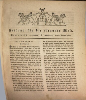 Zeitung für die elegante Welt Samstag 8. Januar 1825