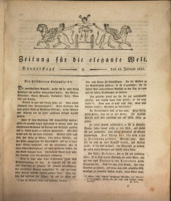 Zeitung für die elegante Welt Donnerstag 13. Januar 1825