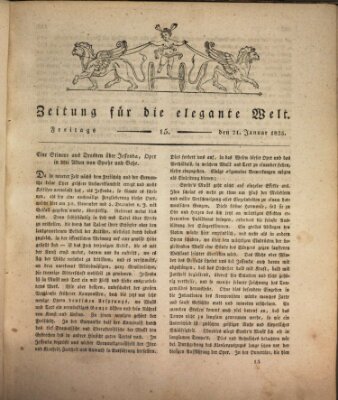 Zeitung für die elegante Welt Freitag 21. Januar 1825