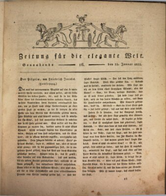 Zeitung für die elegante Welt Samstag 22. Januar 1825