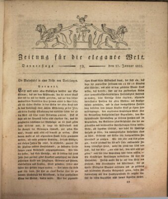 Zeitung für die elegante Welt Donnerstag 27. Januar 1825