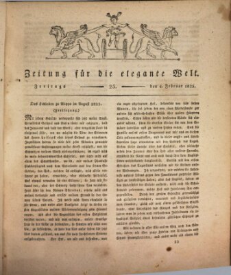 Zeitung für die elegante Welt Freitag 4. Februar 1825