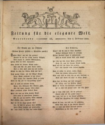 Zeitung für die elegante Welt Samstag 5. Februar 1825