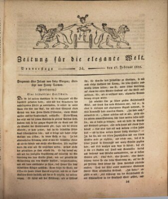 Zeitung für die elegante Welt Donnerstag 17. Februar 1825