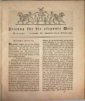 Zeitung für die elegante Welt Montag 21. Februar 1825