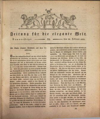 Zeitung für die elegante Welt Donnerstag 24. Februar 1825