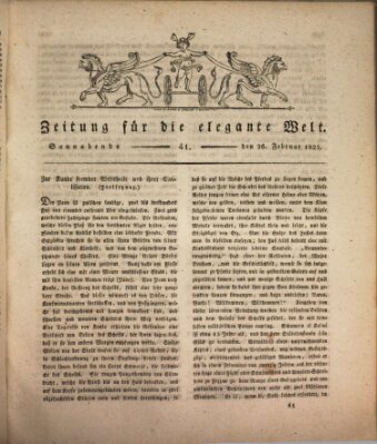 Zeitung für die elegante Welt Samstag 26. Februar 1825