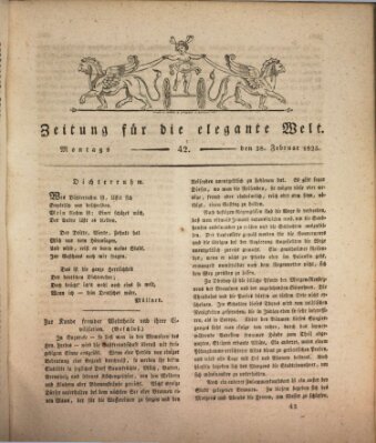 Zeitung für die elegante Welt Montag 28. Februar 1825