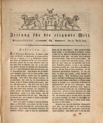 Zeitung für die elegante Welt Samstag 9. April 1825