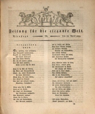 Zeitung für die elegante Welt Dienstag 19. April 1825