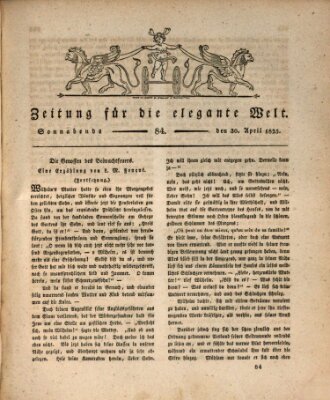 Zeitung für die elegante Welt Samstag 30. April 1825