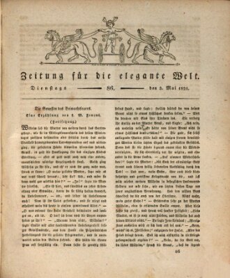 Zeitung für die elegante Welt Dienstag 3. Mai 1825