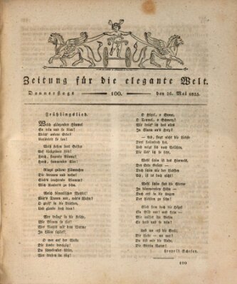 Zeitung für die elegante Welt Donnerstag 26. Mai 1825