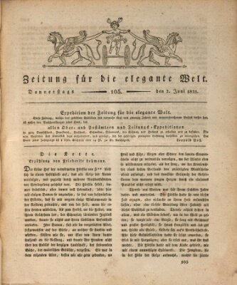 Zeitung für die elegante Welt Donnerstag 2. Juni 1825