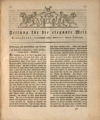 Zeitung für die elegante Welt Samstag 4. Juni 1825