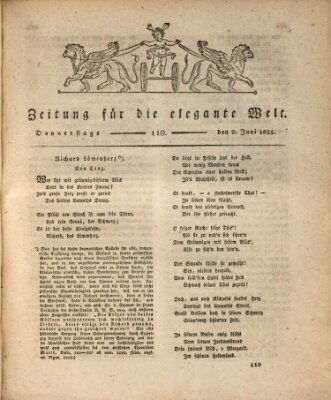 Zeitung für die elegante Welt Donnerstag 9. Juni 1825