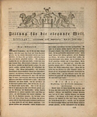 Zeitung für die elegante Welt Freitag 17. Juni 1825