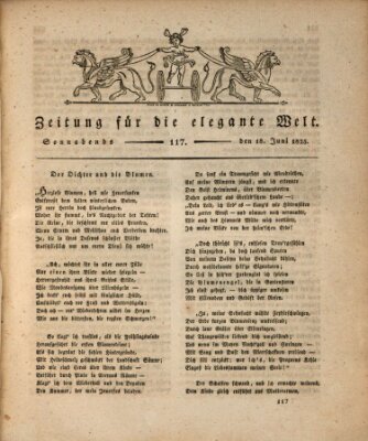 Zeitung für die elegante Welt Samstag 18. Juni 1825