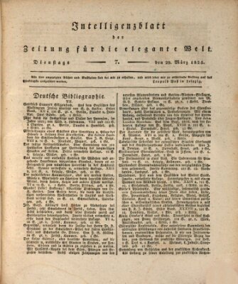 Zeitung für die elegante Welt Dienstag 29. März 1825