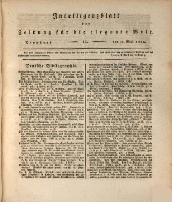 Zeitung für die elegante Welt Dienstag 17. Mai 1825