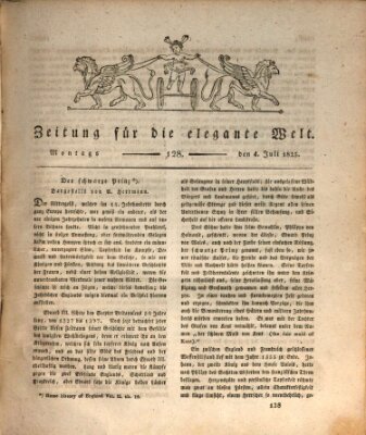 Zeitung für die elegante Welt Montag 4. Juli 1825