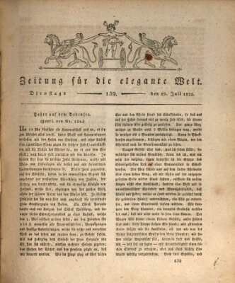 Zeitung für die elegante Welt Dienstag 19. Juli 1825