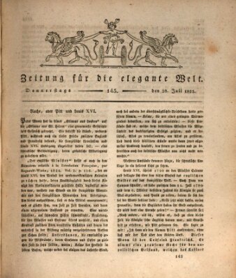 Zeitung für die elegante Welt Donnerstag 28. Juli 1825