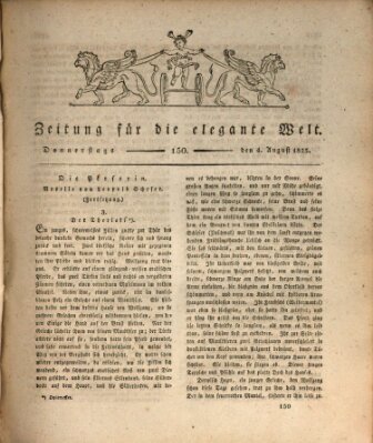 Zeitung für die elegante Welt Donnerstag 4. August 1825