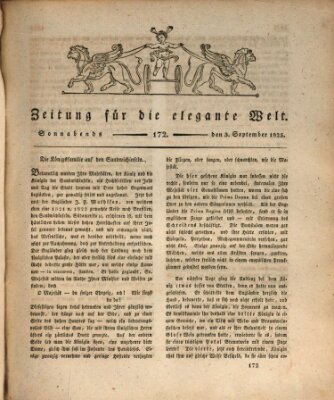 Zeitung für die elegante Welt Samstag 3. September 1825