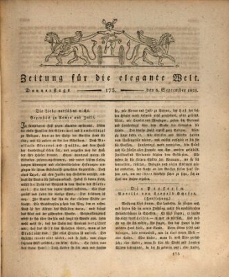 Zeitung für die elegante Welt Donnerstag 8. September 1825