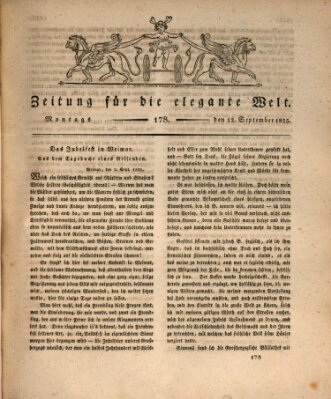 Zeitung für die elegante Welt Montag 12. September 1825