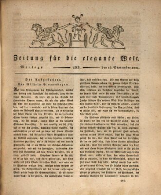 Zeitung für die elegante Welt Montag 19. September 1825