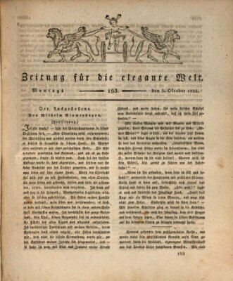 Zeitung für die elegante Welt Montag 3. Oktober 1825