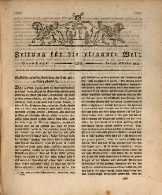 Zeitung für die elegante Welt Dienstag 11. Oktober 1825