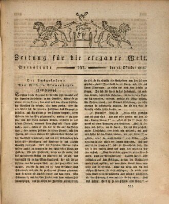 Zeitung für die elegante Welt Samstag 15. Oktober 1825