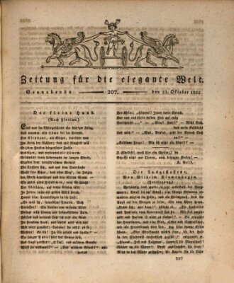 Zeitung für die elegante Welt Samstag 22. Oktober 1825