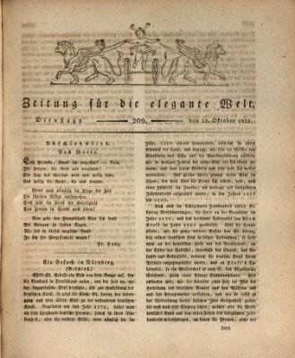 Zeitung für die elegante Welt Dienstag 25. Oktober 1825