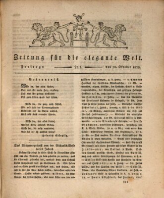 Zeitung für die elegante Welt Freitag 28. Oktober 1825