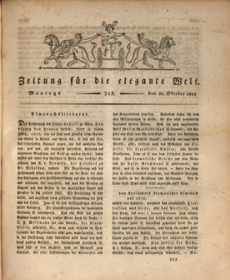 Zeitung für die elegante Welt Montag 31. Oktober 1825