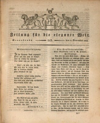 Zeitung für die elegante Welt Samstag 5. November 1825