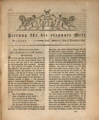 Zeitung für die elegante Welt Montag 7. November 1825