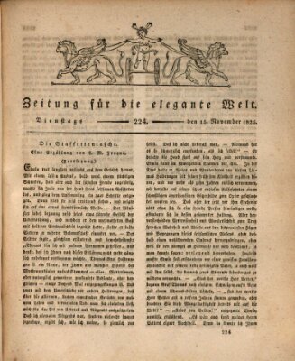 Zeitung für die elegante Welt Dienstag 15. November 1825